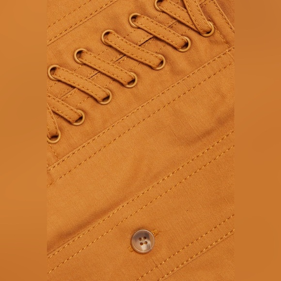 A.L.C. NWT Paisley Cotton Hemp Blend Long Sleeve Mini Dress TAN 4 Retail 495 - Picture 5 of 5